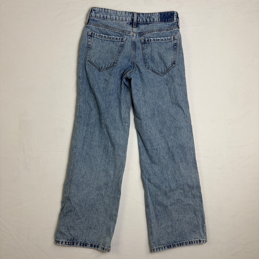 Hollister Low-Rise Baggy Jeans Light Wash Denim Wide Leg Womens 0 w25 Y2K Skater - Picture 7 of 8